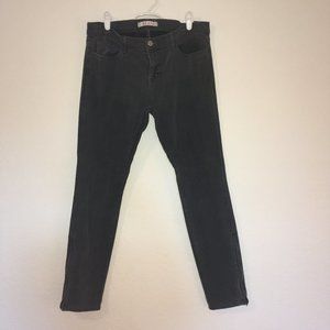 J. BRAND Ankle Zip Dark Grey Skinny Jeans